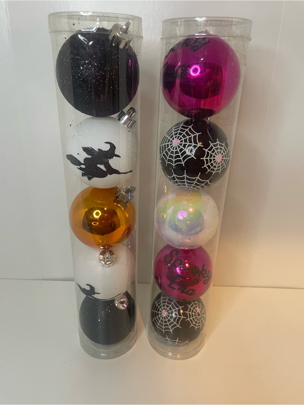 Halloween Decorative Ornament Set - Pink, Black, White, Orange, Spooky Era,Witch